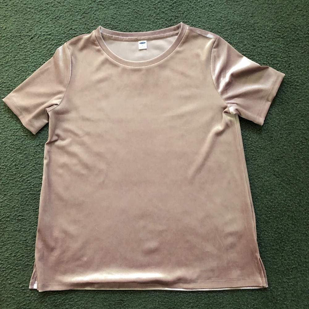 Blush pink velvet top